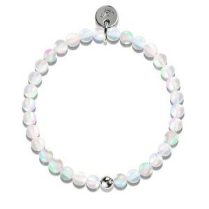 NOGU RAINBOW WHITE/SILVER MERMAID GLASS BRACELET